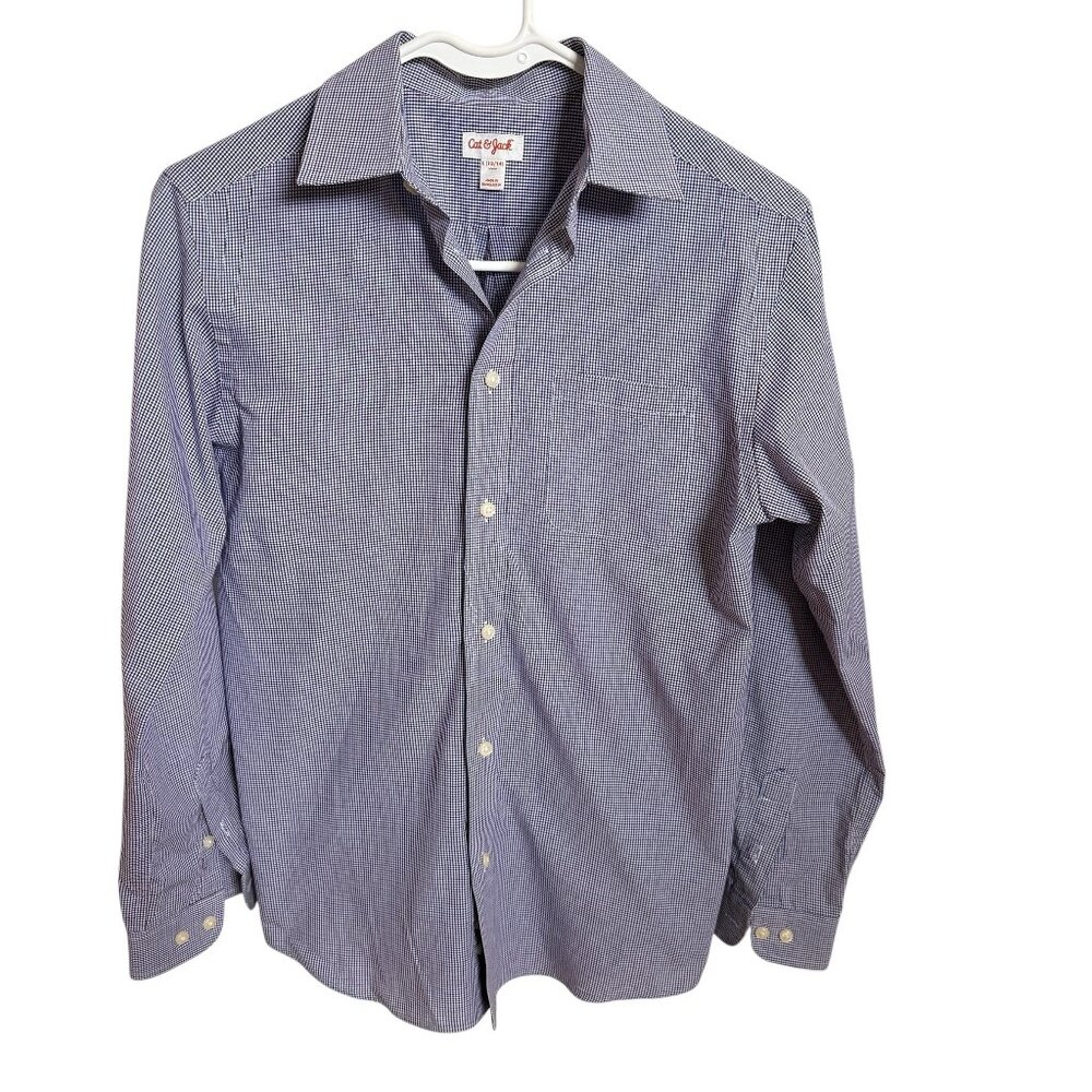 Cat & Jack boys multicolored long sleeve collared button down shirt L 12-14